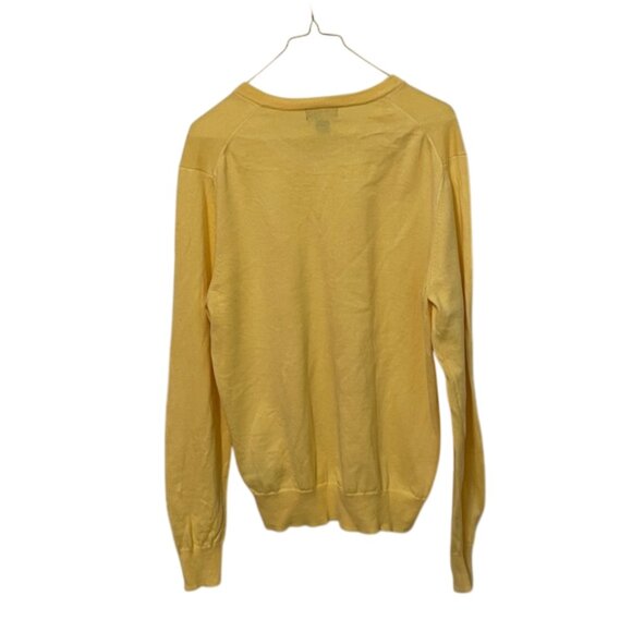 Brooks Brothers 346 Yellow Supima Cotton Pullover Sweater Mens Size Medium - Picture 4 of 8